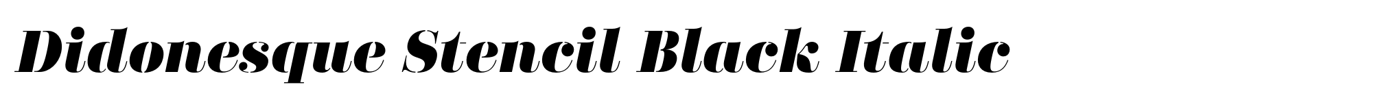 Didonesque Stencil Black Italic image